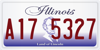 IL license plate A175327