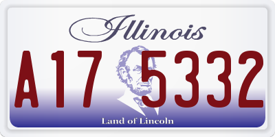 IL license plate A175332