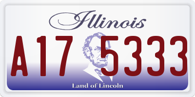 IL license plate A175333