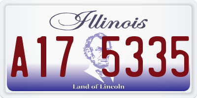 IL license plate A175335