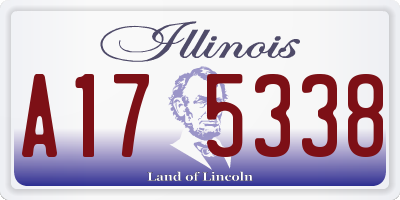 IL license plate A175338