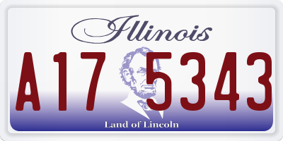 IL license plate A175343