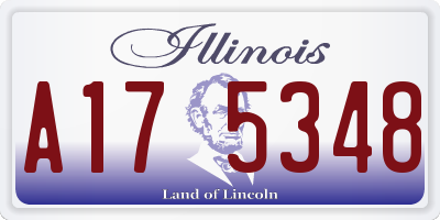 IL license plate A175348