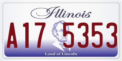 IL license plate A175353