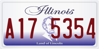 IL license plate A175354