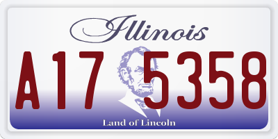 IL license plate A175358