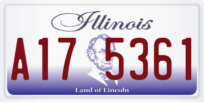 IL license plate A175361