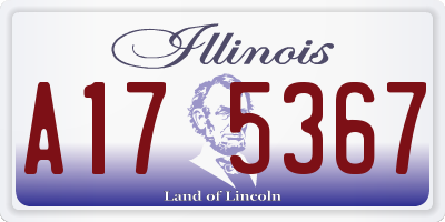 IL license plate A175367
