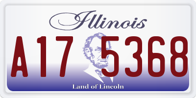 IL license plate A175368