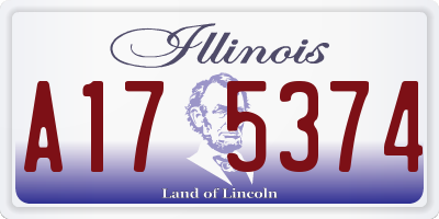 IL license plate A175374