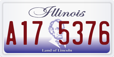 IL license plate A175376