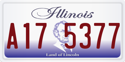 IL license plate A175377