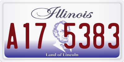 IL license plate A175383