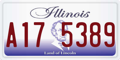 IL license plate A175389