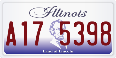 IL license plate A175398