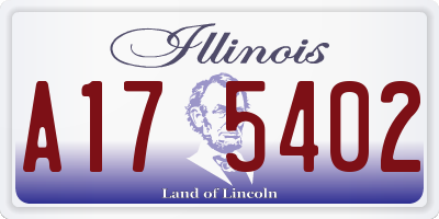 IL license plate A175402