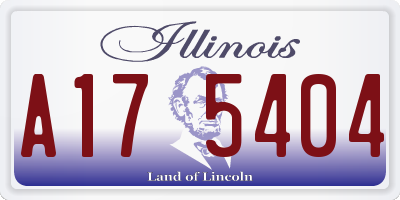 IL license plate A175404