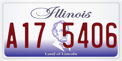 IL license plate A175406