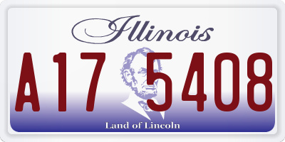 IL license plate A175408