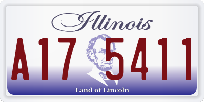 IL license plate A175411