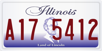 IL license plate A175412