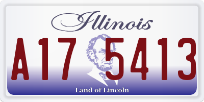 IL license plate A175413