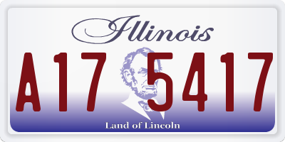 IL license plate A175417
