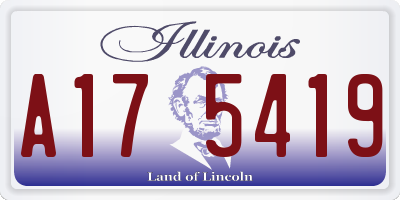 IL license plate A175419