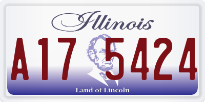 IL license plate A175424