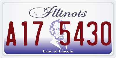 IL license plate A175430