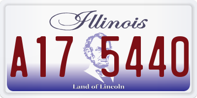 IL license plate A175440
