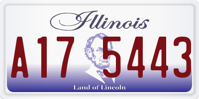 IL license plate A175443