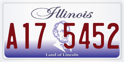 IL license plate A175452