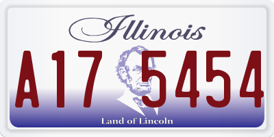 IL license plate A175454