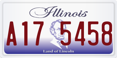 IL license plate A175458