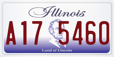 IL license plate A175460