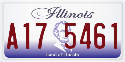 IL license plate A175461