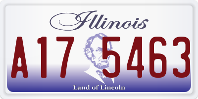 IL license plate A175463