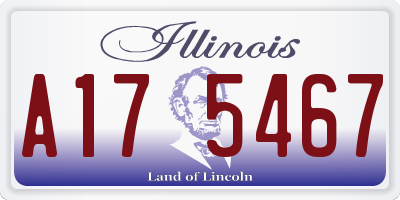 IL license plate A175467
