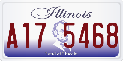 IL license plate A175468