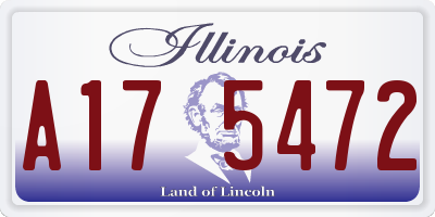 IL license plate A175472