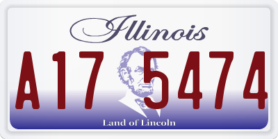 IL license plate A175474