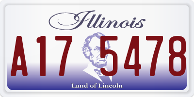 IL license plate A175478
