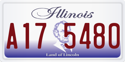 IL license plate A175480
