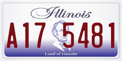IL license plate A175481