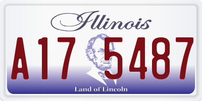 IL license plate A175487
