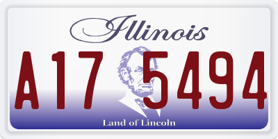IL license plate A175494