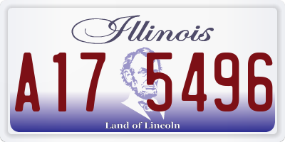 IL license plate A175496
