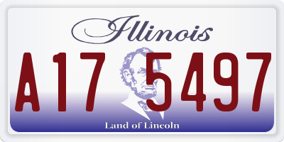 IL license plate A175497