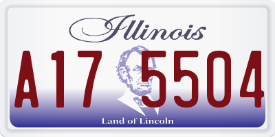 IL license plate A175504